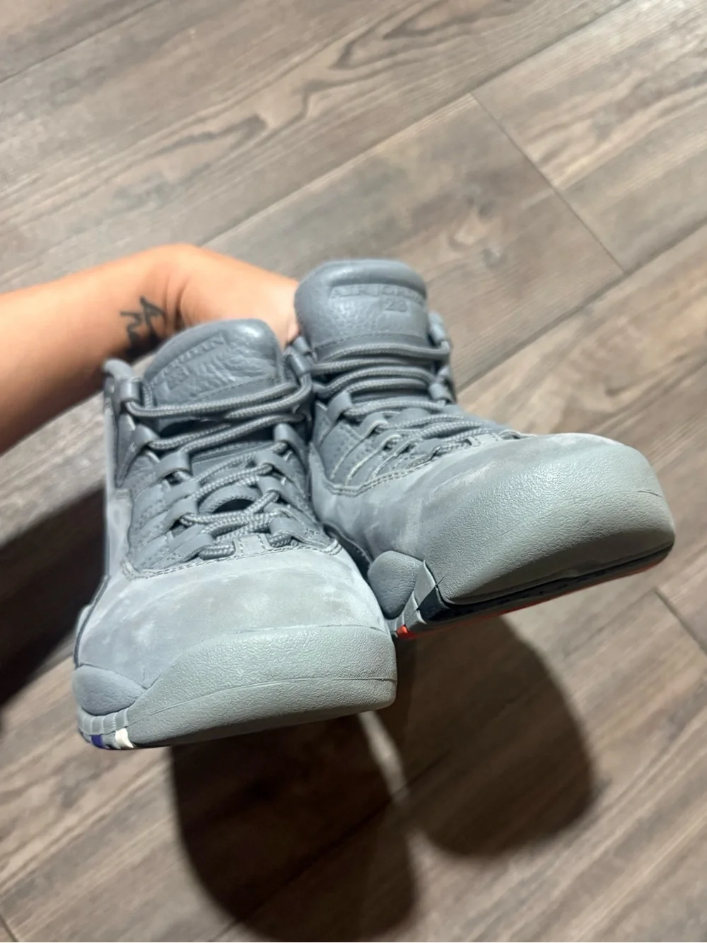 Jordan 10 Retro 2018 Cool Grey Men’s 9 Athletic Nubuck Basketball Sneakers